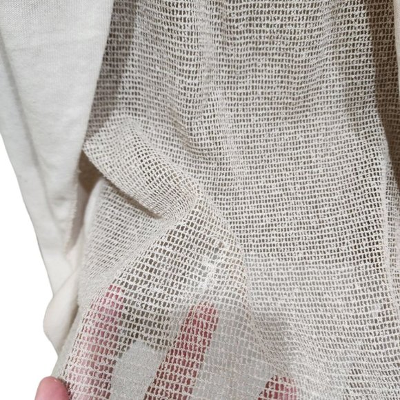 Elissia Blouse Women's Size M Beige Cursive Long Sleeve Made in Italy - Picture 14 of 16